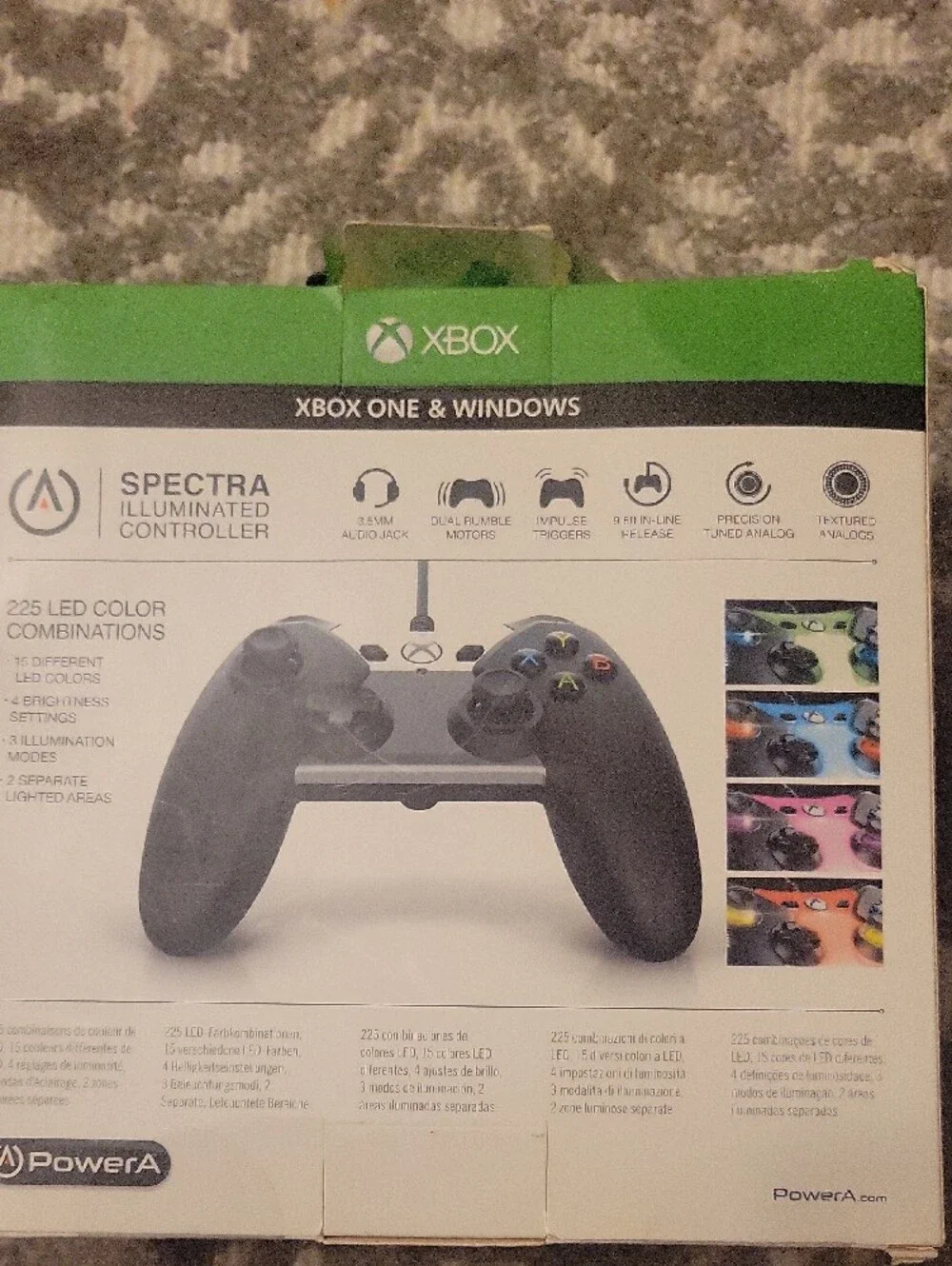 Spectra Illuminated Wired Xbox Controller - Black & Blue